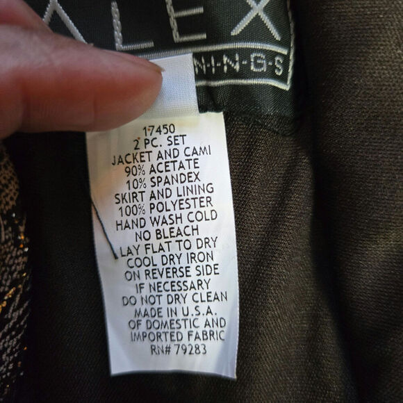 Alex Evenings VTG 90s Y2K Sparkle Fairy Babydoll Maxi Dress/ Bolero Size 10 Prom - Picture 9 of 12